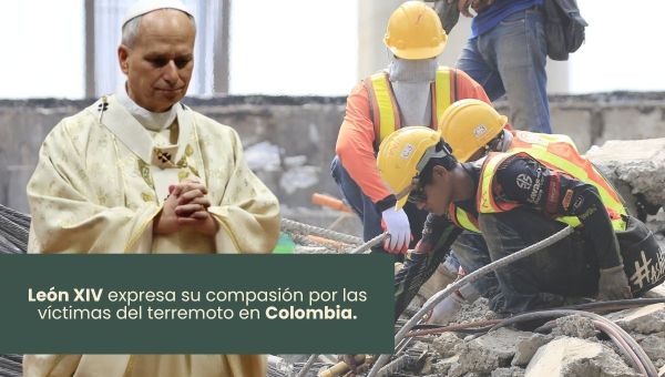 León XIV expresa su compasión por las víctimas del terremoto en Colombia.